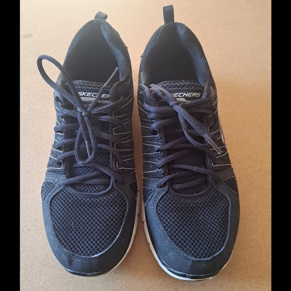 🛍 Skechers Flex Sole Black Walking Sneakers Women’s 8.5 Comfort Shoes